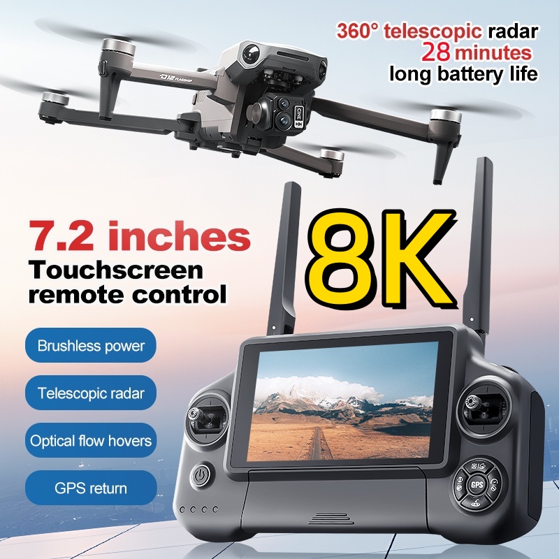 Drone Rc Folding - Drone RC Quadricóptero 8K com Gimbal