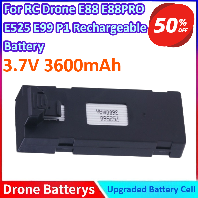 Rc Drone E88 - 3.7v 3600mah nova bateria de íon-lítio