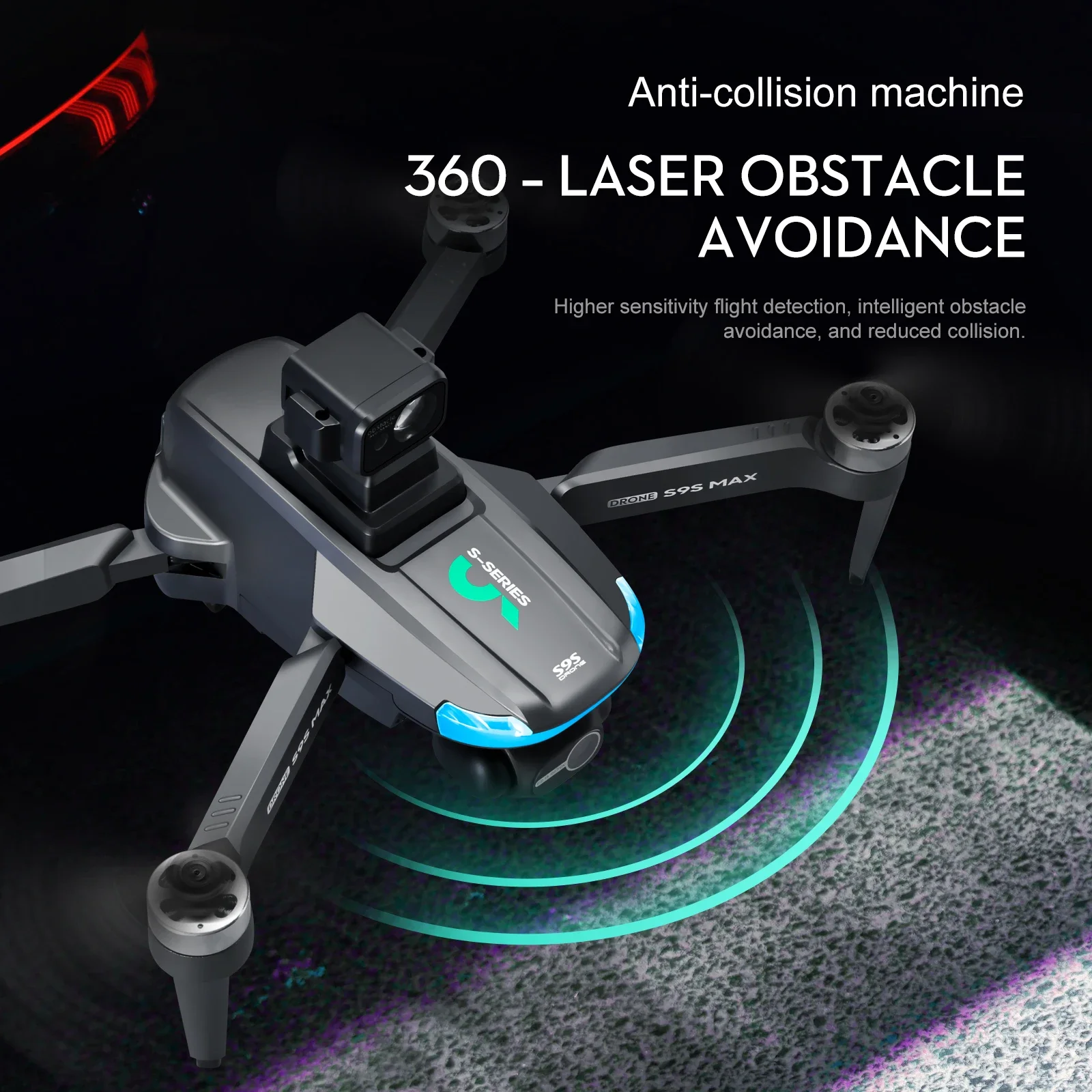 Novo s9s max mini drone 4k 2 e - Drone Gps Rc Tt36 avaliação e preço