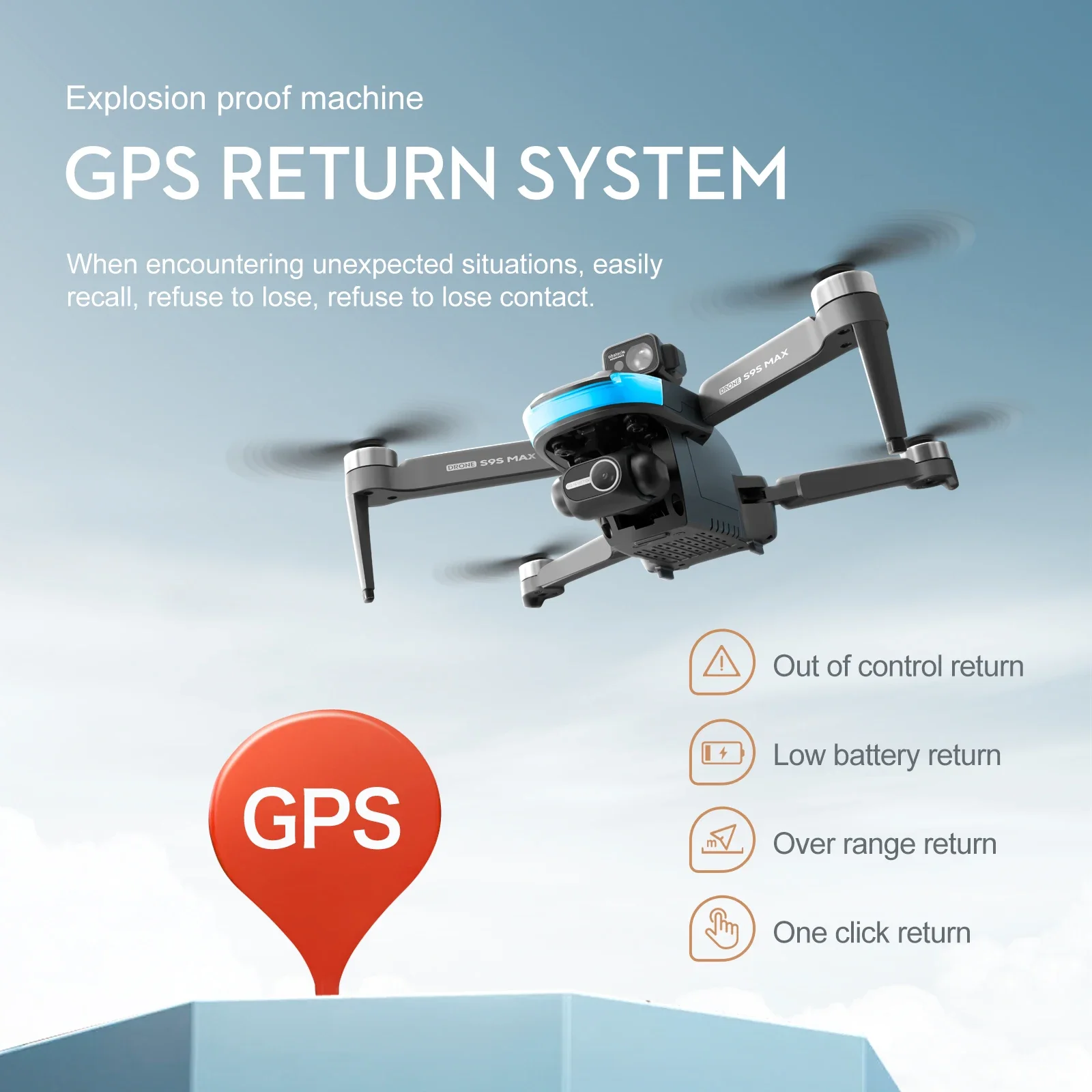 Novo s9s max mini drone 4k 2 e - Drone Gps Rc Tt36 avaliação e preço
