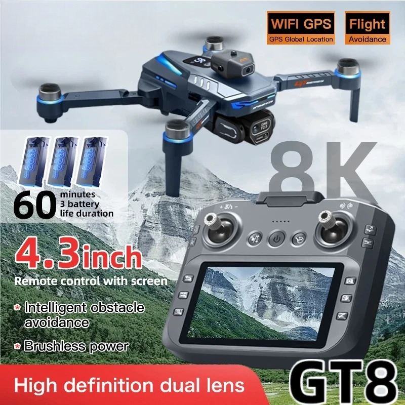 Drone Original GT8 8K Profissi - Drone Gps Rc Tt36 avaliação e preço