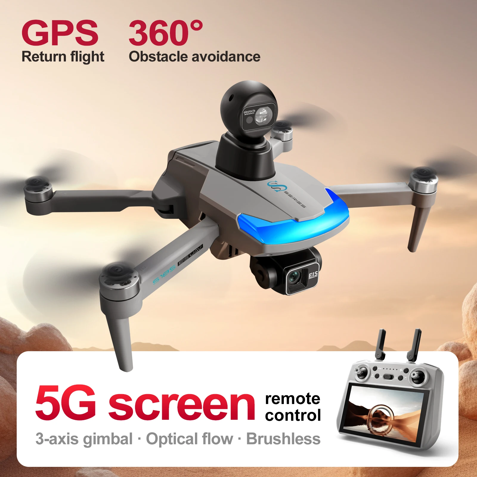 S185 drone profissional 2.7k h - Drone Gps Rc Tt36 avaliação e preço