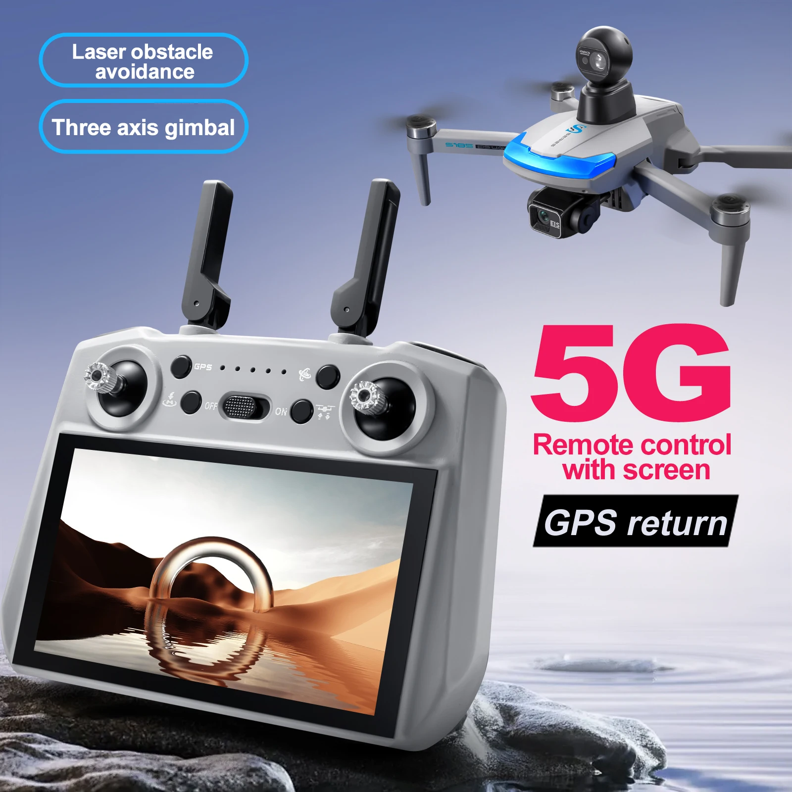 S185 drone profissional 2.7k h - Drone Gps Rc Tt36 avaliação e preço