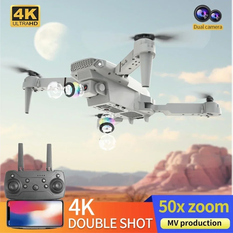 Mini Drone E88 com Câmera 4K H - Rc Drone E88 avaliação e preço
