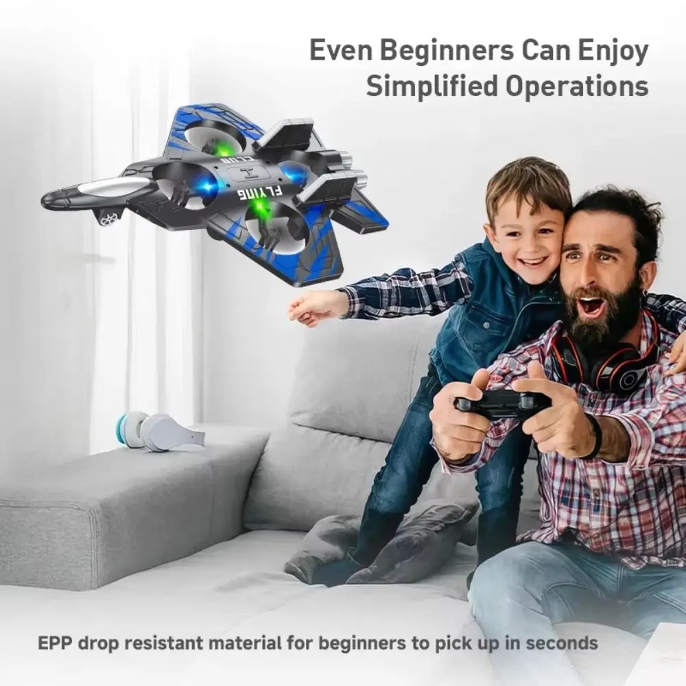 Com luzes planador helicóptero - Drone Rc Fighter Jet avaliação e preço