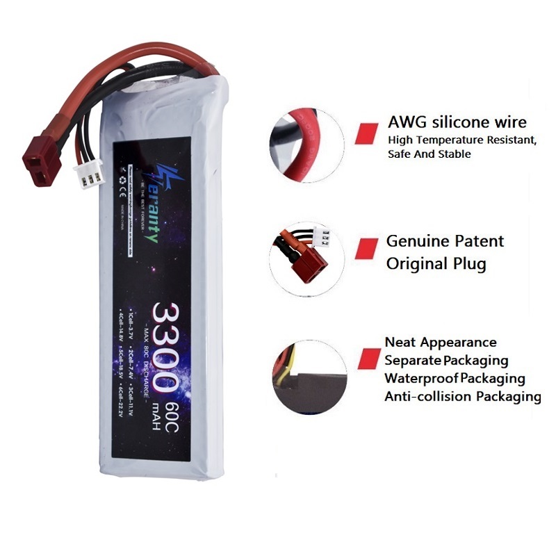 Bateria lipo 2s 7.4v 3300mah 6 - Drone Rc Leading avaliação e preço