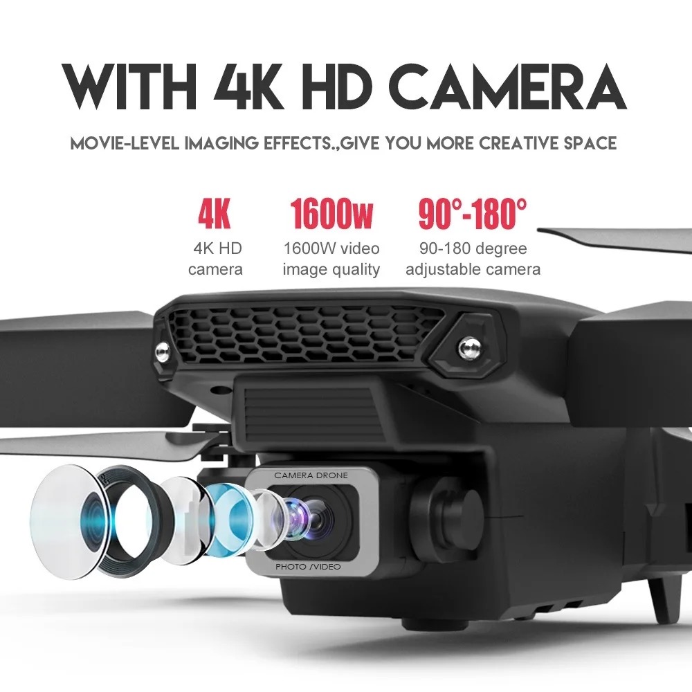 Drone RC Novo E88Pro 4K Profis - Rc Drone E88 avaliação e preço