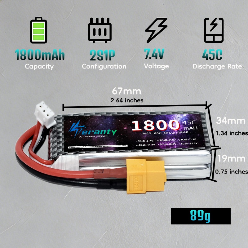 Bateria Lipo TERANTY 2S 3S 4S  - Drone Rc Leading avaliação e preço