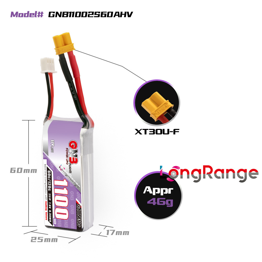 Gbn 1100mah 2S 3S 4S 6S 60c/12 - Drone Rc Leading avaliação e preço