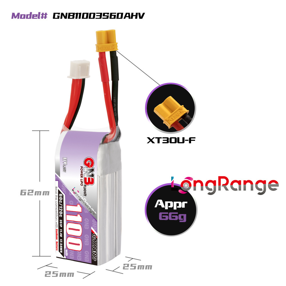 Gbn 1100mah 2S 3S 4S 6S 60c/12 - Drone Rc Leading avaliação e preço